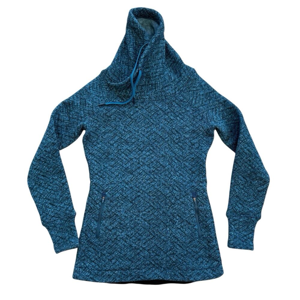 Title Nine "Offsite" Synergy Cowl Neck Pullover Blue, Xs